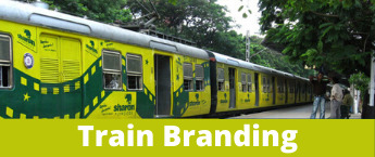 Train Vinyl Wrapping , Advertising on Ahimsa exp, Indian Train Advertising